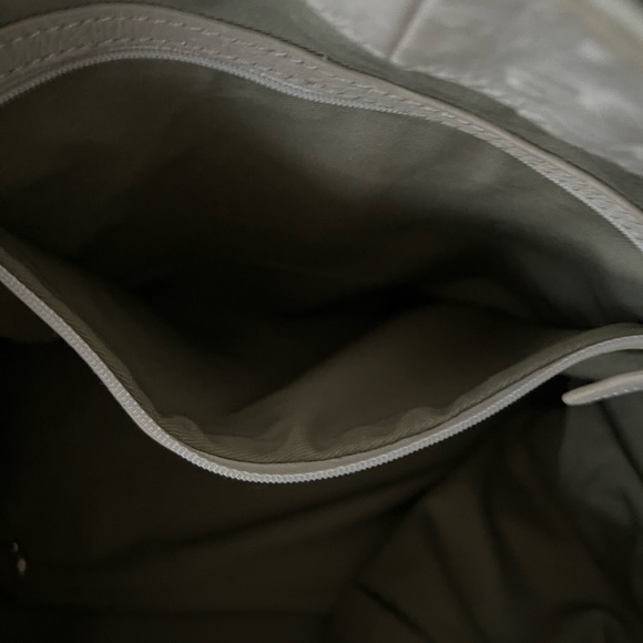 LARGE AUTHENTIC CRÈME COLORED LEATHER OSTRICH BAG - Picture 15 of 16